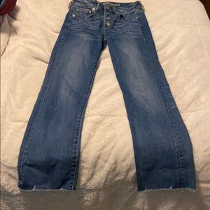 AE Hi-Rise Cropped Flare Jeans